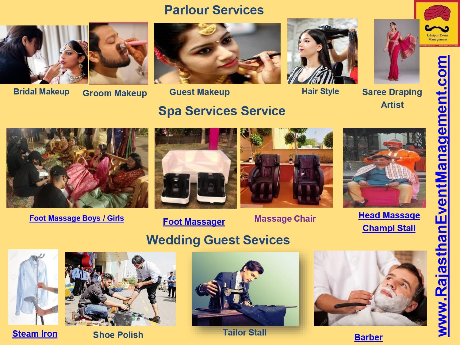 Wedding Guest Services — Massage, Makeup, Spa & Champi